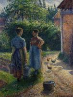 Pissarro, Camille - Peasants Chatting in the Farmyard, Eragny